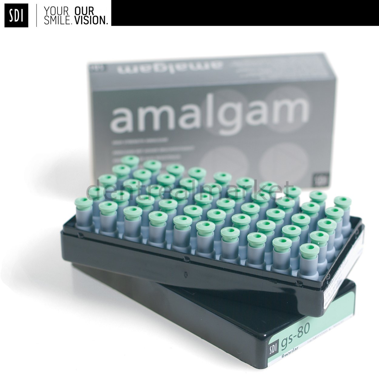 GS-80 Economical Amalgam %40 Ag - Non-gamma 2 - Admix Alloy - One Spill