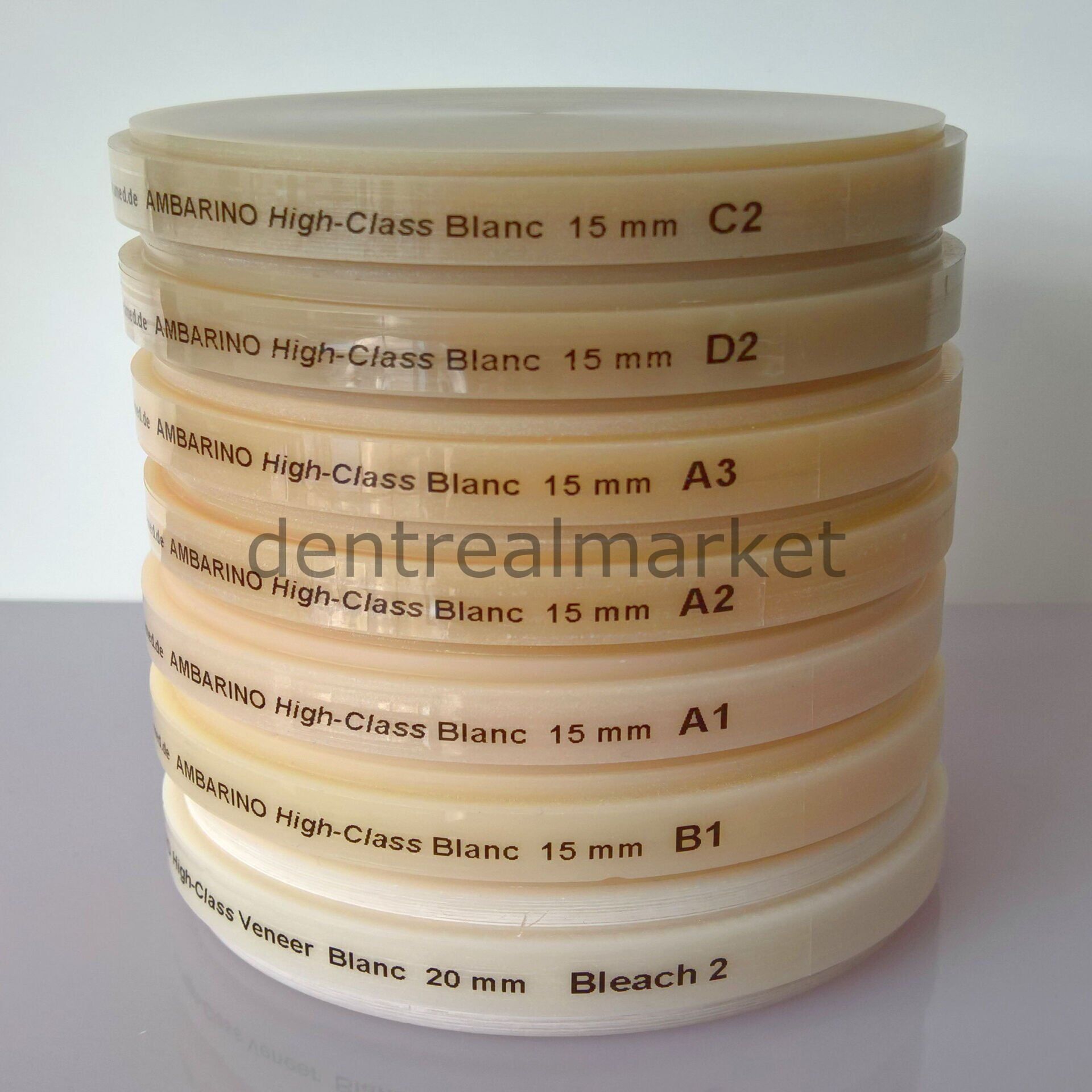 Creamed Ambarino High-Class Hybrid Glass Ceramic Veneer Disc - 15 mm