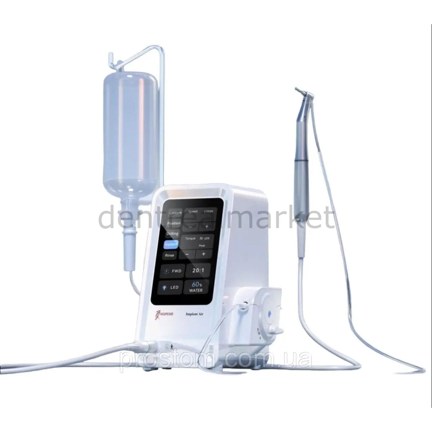 Woodpecker Implant Air Illuminated Physiodispenser + 20:1 Implant Contra-angle