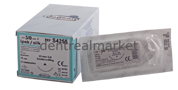 Dogsan Silk Suture Non-Absorbable 4/0 Round