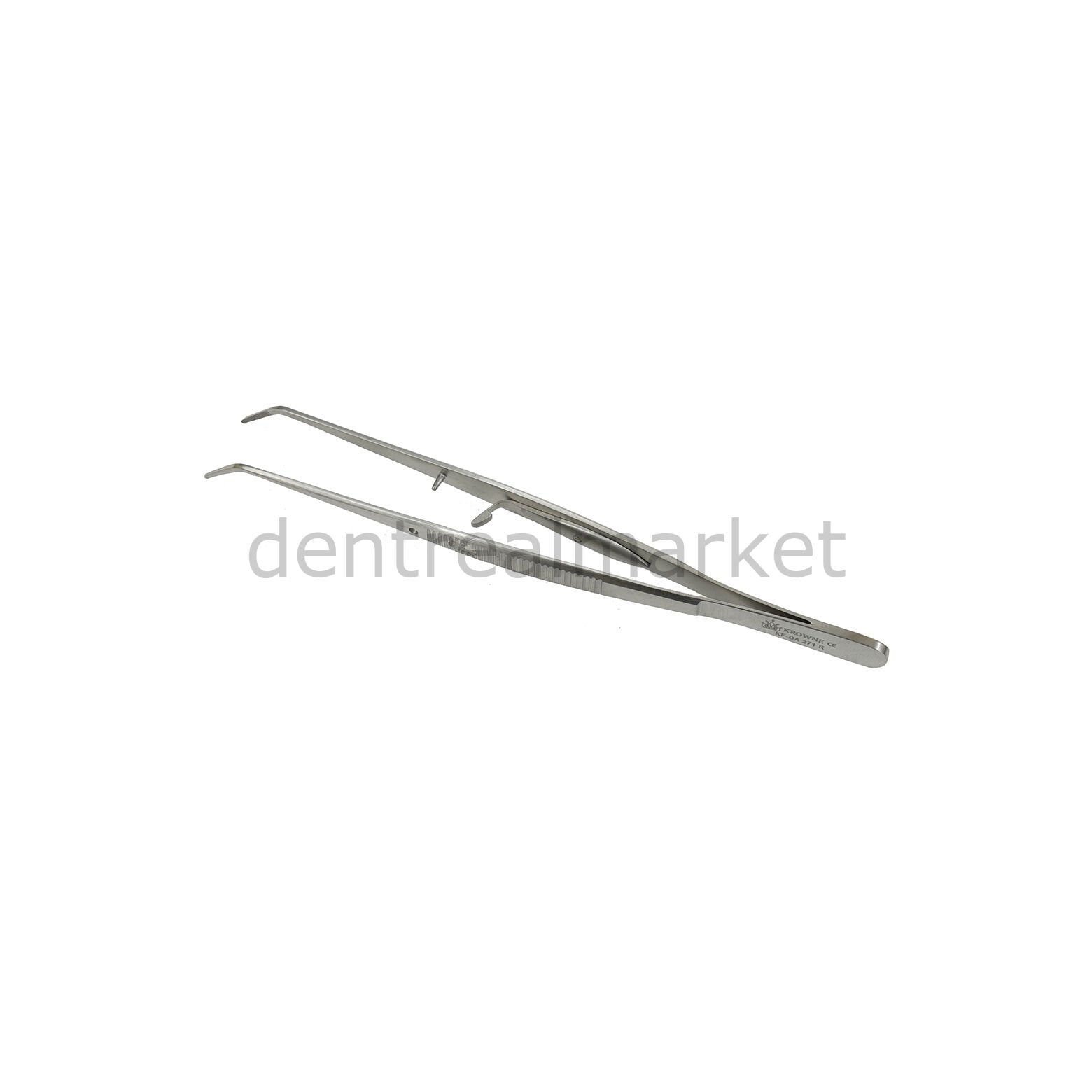 Krowne Locking College Tweezers - Locking Cotton and Material Forceps