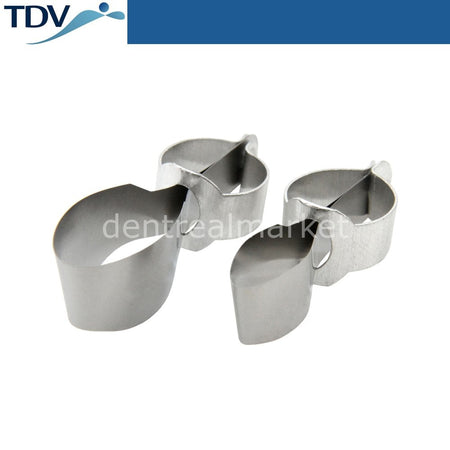 TDV Dental Contoured Metal Matrix Band with Transparent Clip - Pack of 20