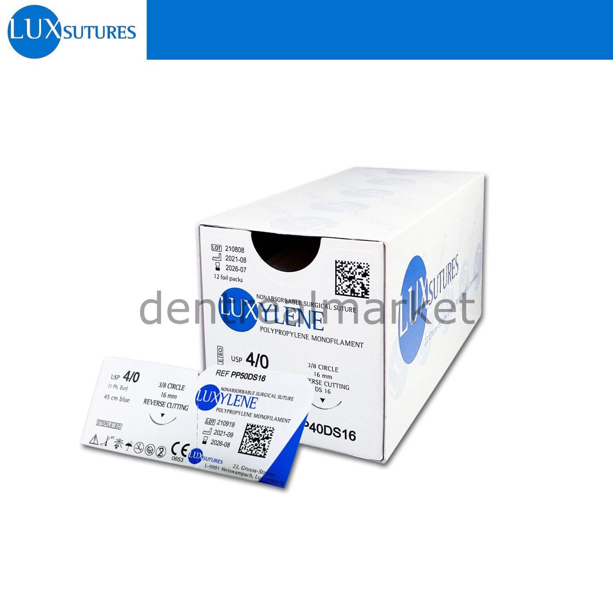 Lüx Sutures Luxylene Polypropylene Monofilament Surgical Suture — Reverse Cutting