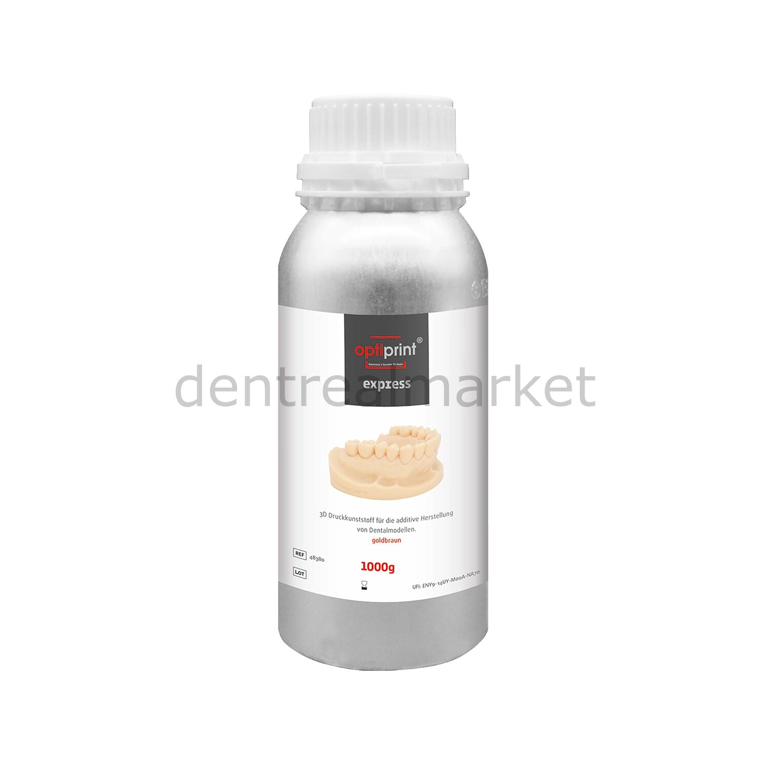 Dentona Optiprint Express — Dental Model 3D Printer Resin — 1000 g Golden Brown