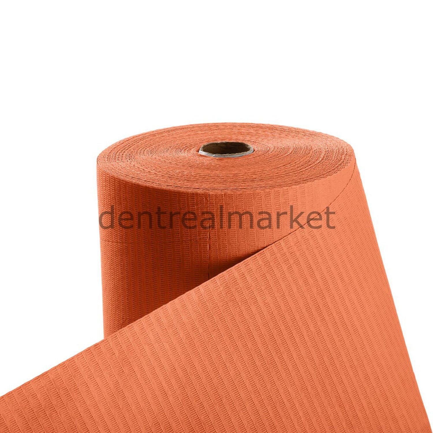 Ceda European Roll Dental Patient Bib — Orange