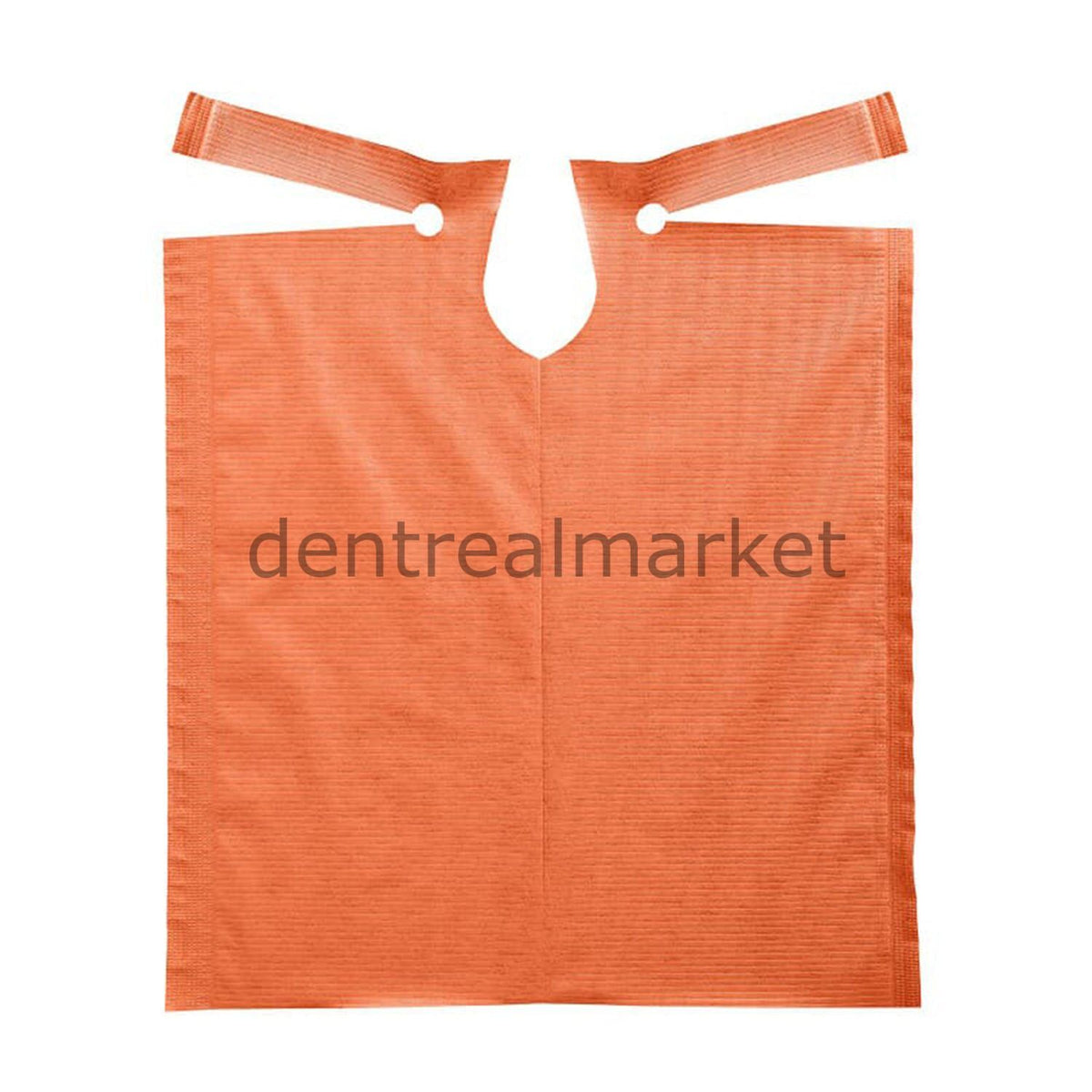 Ceda European Roll Dental Patient Bib — Orange