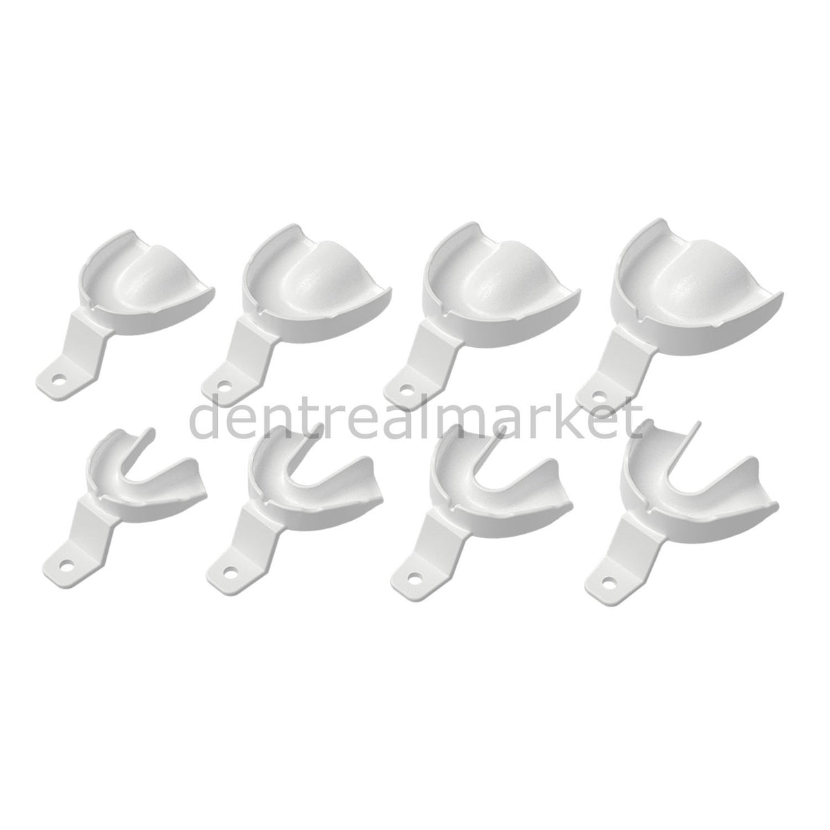 Asa Dental Plastic Impression Tray Set Orthodontic Pedodontic 8-Piece