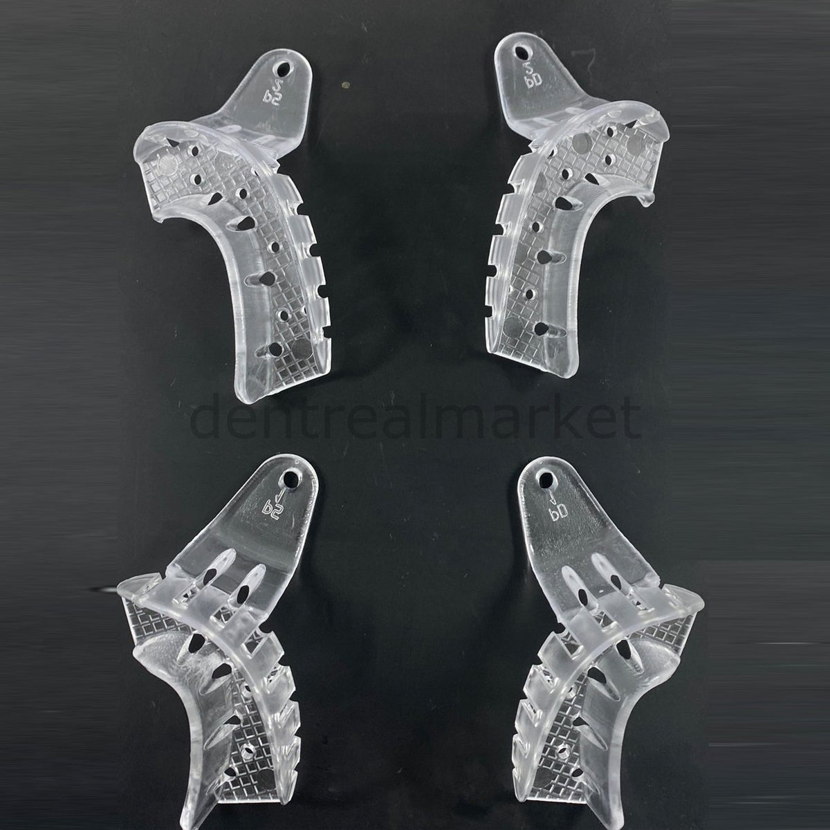 Bms Dental Autoclavable Plastic Half Impression Tray Set of 4