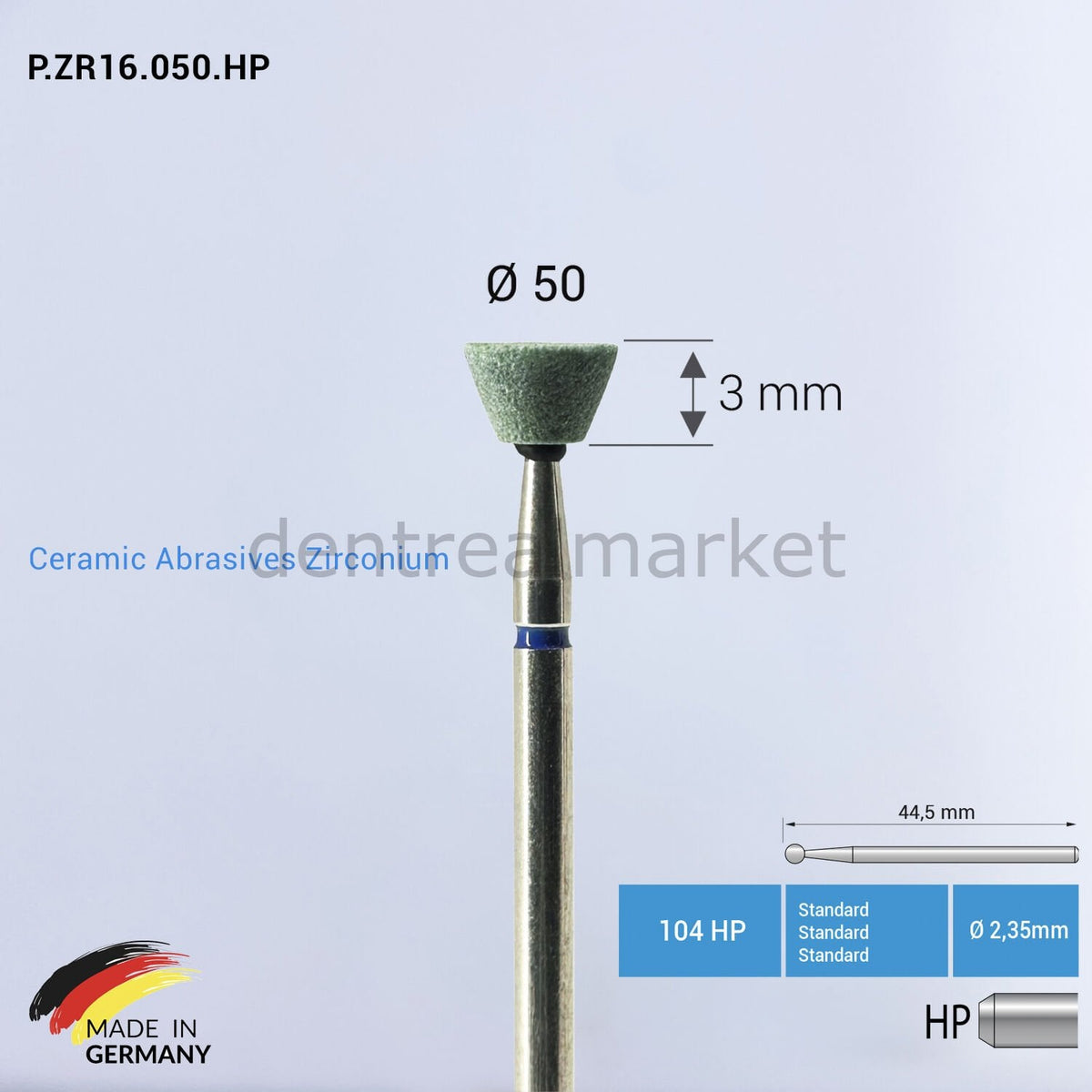 Frank Dental Zirconia and Ceramic Abrasive P.ZR16 50 mm