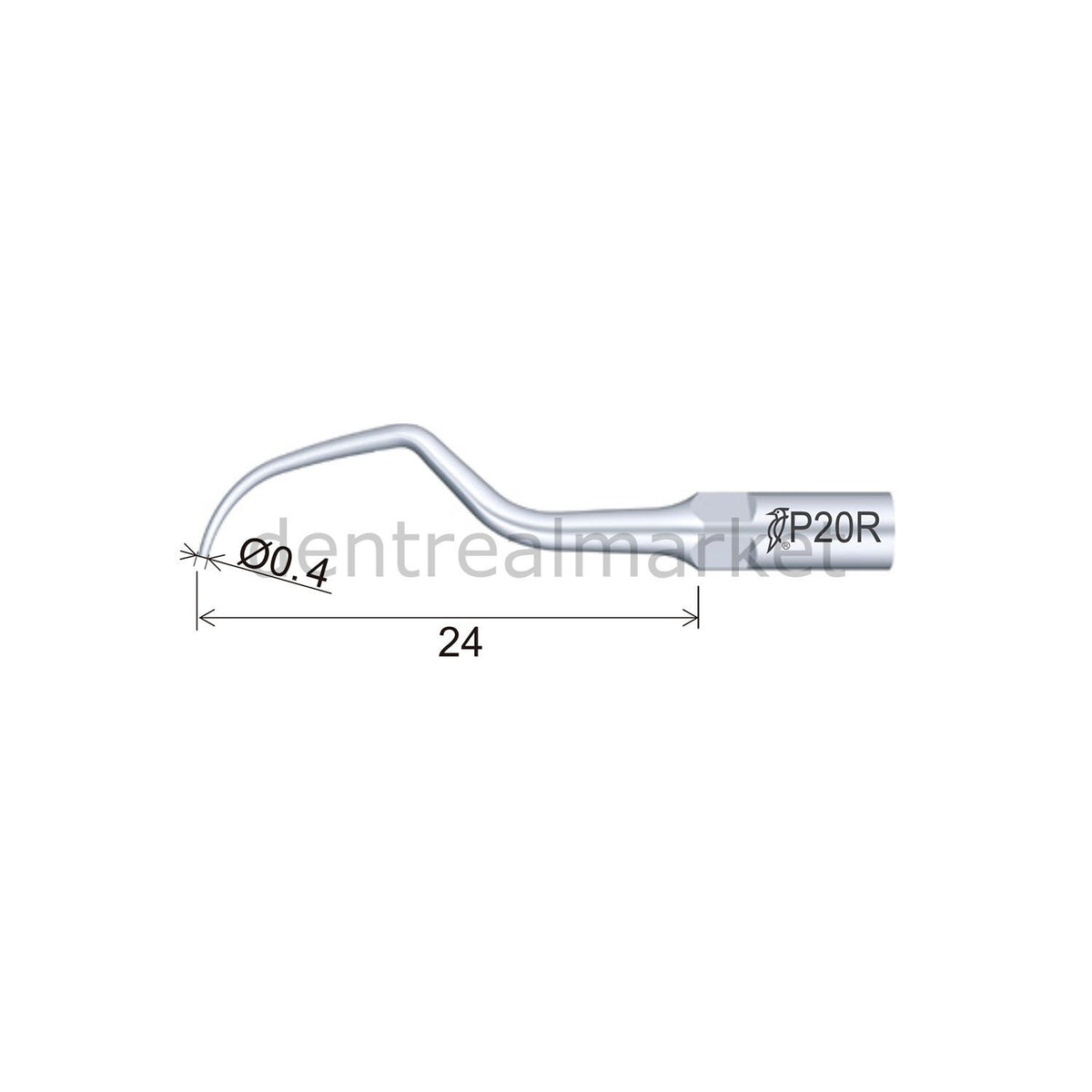 Woodpecker Periodontic Scaler Tip P20R — EMS, Mectron, Woodpecker, W&H Compatible