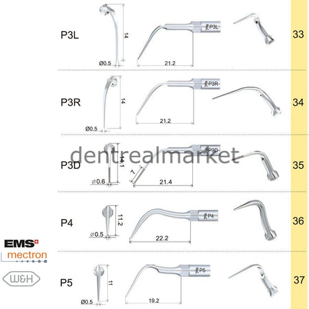 Woodpecker Scaler Periodontic Tip P14L – Compatible with EMS, Mectron, Woodpecker, and W&H