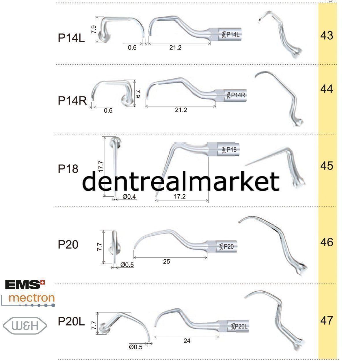 Woodpecker P7 Periodontic Scaler Tip - EMS, Mectron, Woodpecker, W&H Compatible