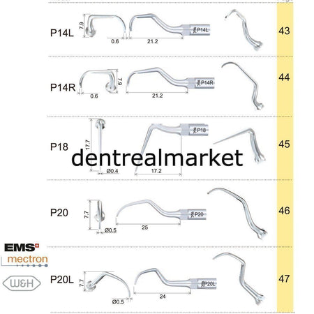 Woodpecker P2LD Periodontic Scaler Tip - EMS, Mectron, Woodpecker, W&H Compatible