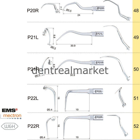 Woodpecker Periodontic Scaler Tip P14R — EMS, Mectron, Woodpecker, W&H Compatible