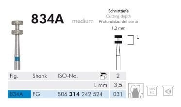Meisinger 834A Diamond Bur — Pack of 2