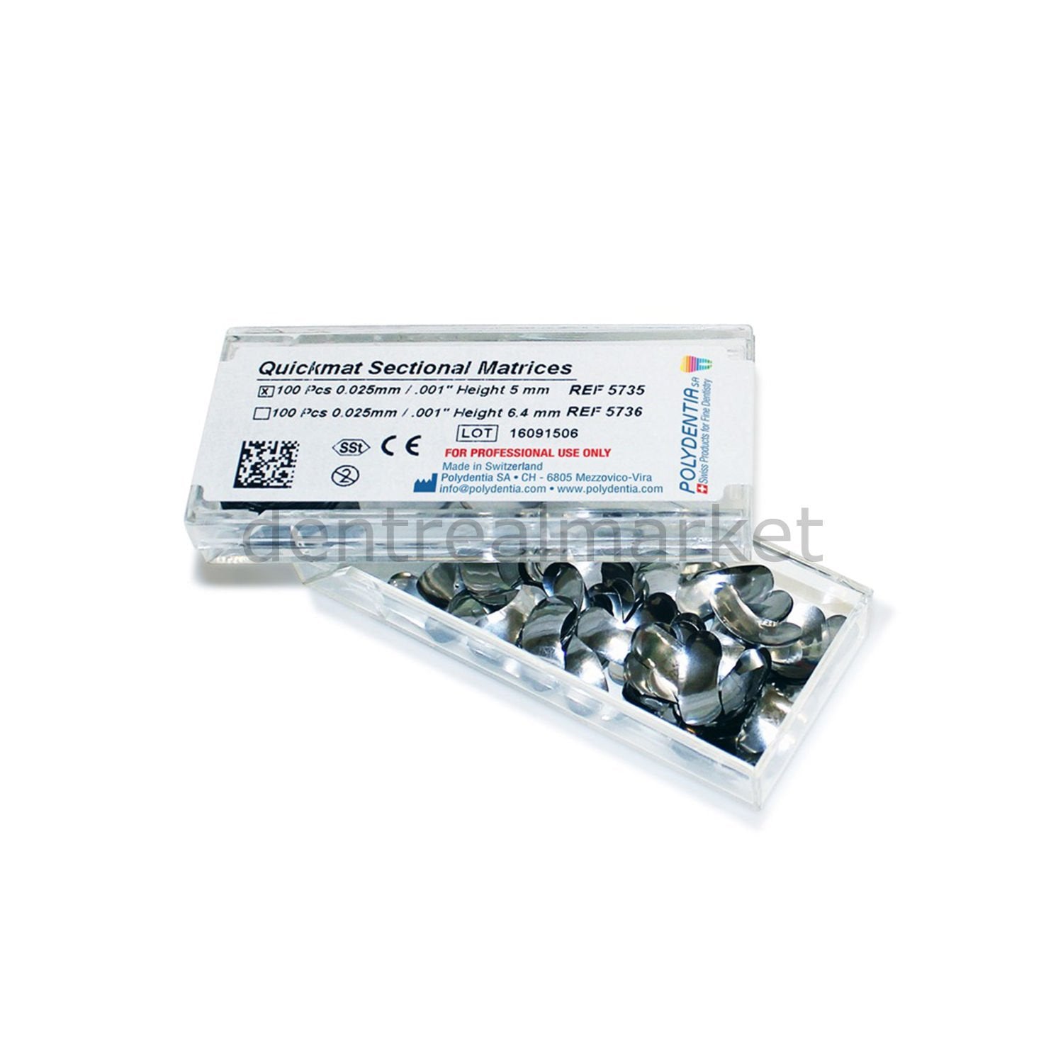 Polydentia Quickmat Sectional Matrix Refill 100 pcs