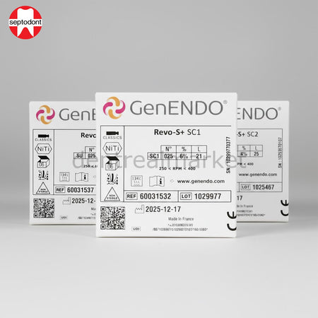 Septodont GenENDO Revo-S+ Rotary Files — 6-Pack, 25 mm