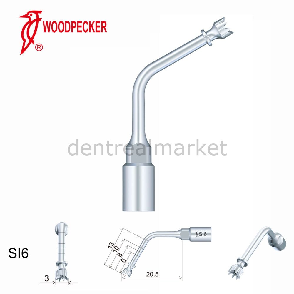 Woodpecker Ultrasurgery SI6 Implant Tip Compatible with AiSurgery and Satelec