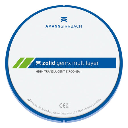 Amanngirrbach Zolid Gen-X Multilayer Zirconia Disk Block 98* 14 mm