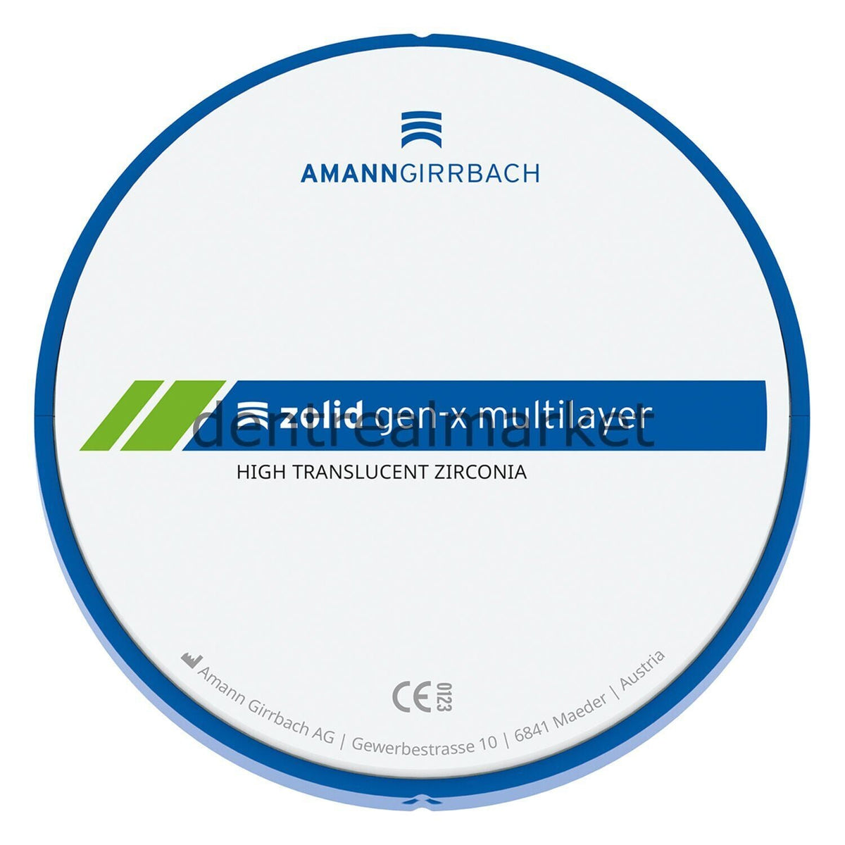 Amanngirrbach Zolid Gen-X Multilayer Zirconia Disk 98 x 18 mm