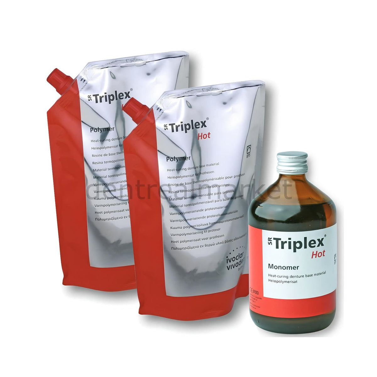 Ivoclar Vivadent SR Triplex Hot Heat-Curing Acrylic Set 1 kg + 500 ml Clear
