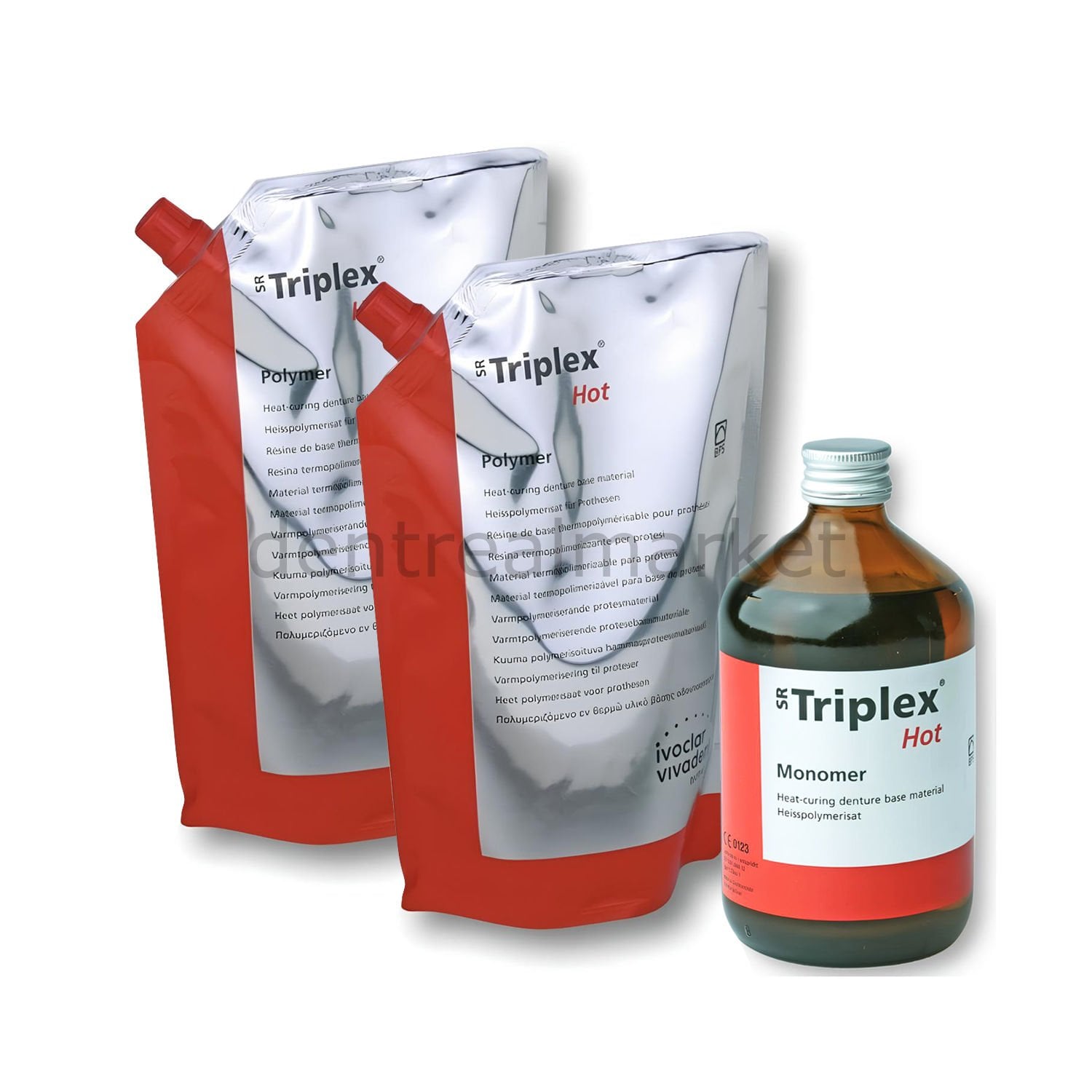 Ivoclar Vivadent SR Triplex Hot Heat-Curing Acrylic Set 1 kg + 500 ml Clear