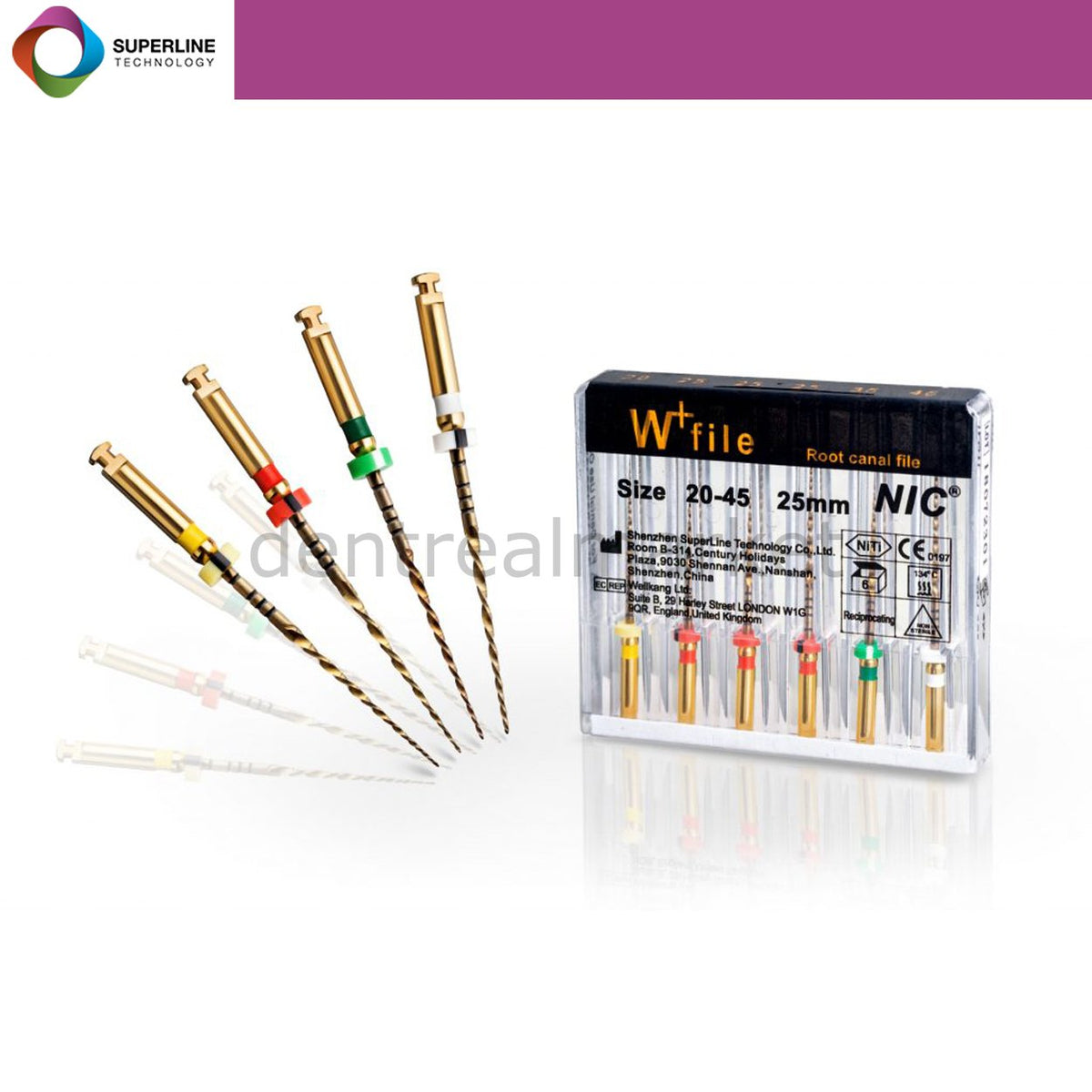 Superline Nic W+ File WaveOne Gold Compatible Reciprocating File