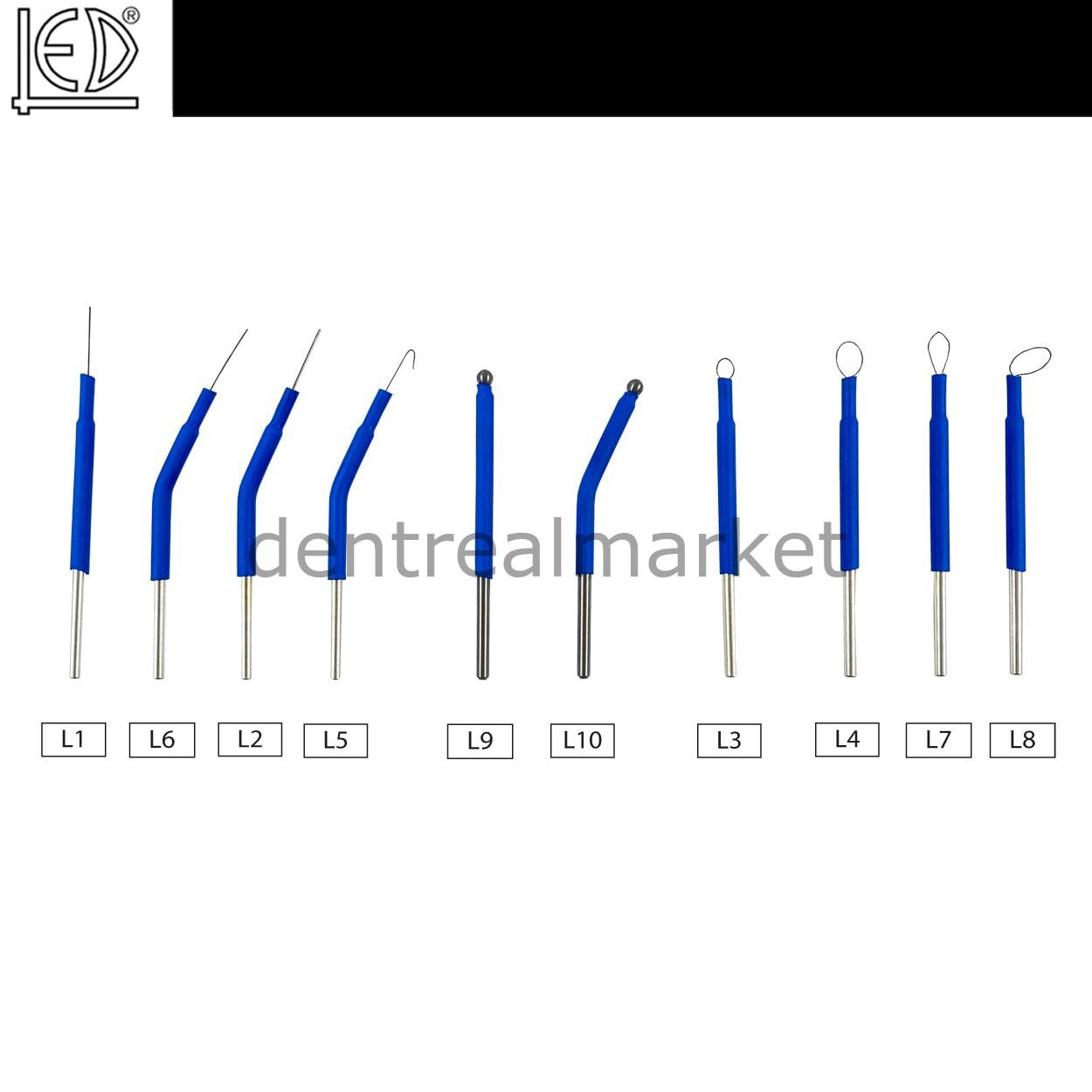 Led Spa Radiofrequency Electrosurgery Electrode Surtron Tip Set 10 pcs Ø 2.4 mm