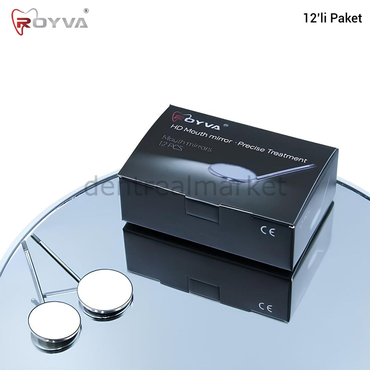 Royva Ultra Clear Mirror Head - 22 mm No.4 - 12 pcs
