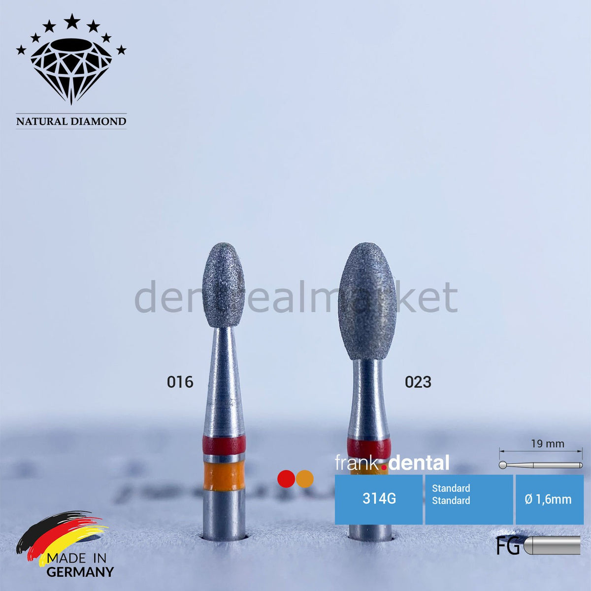 Frank Dental Zirconia Preparation Bur Z379 — Turbine (FG)
