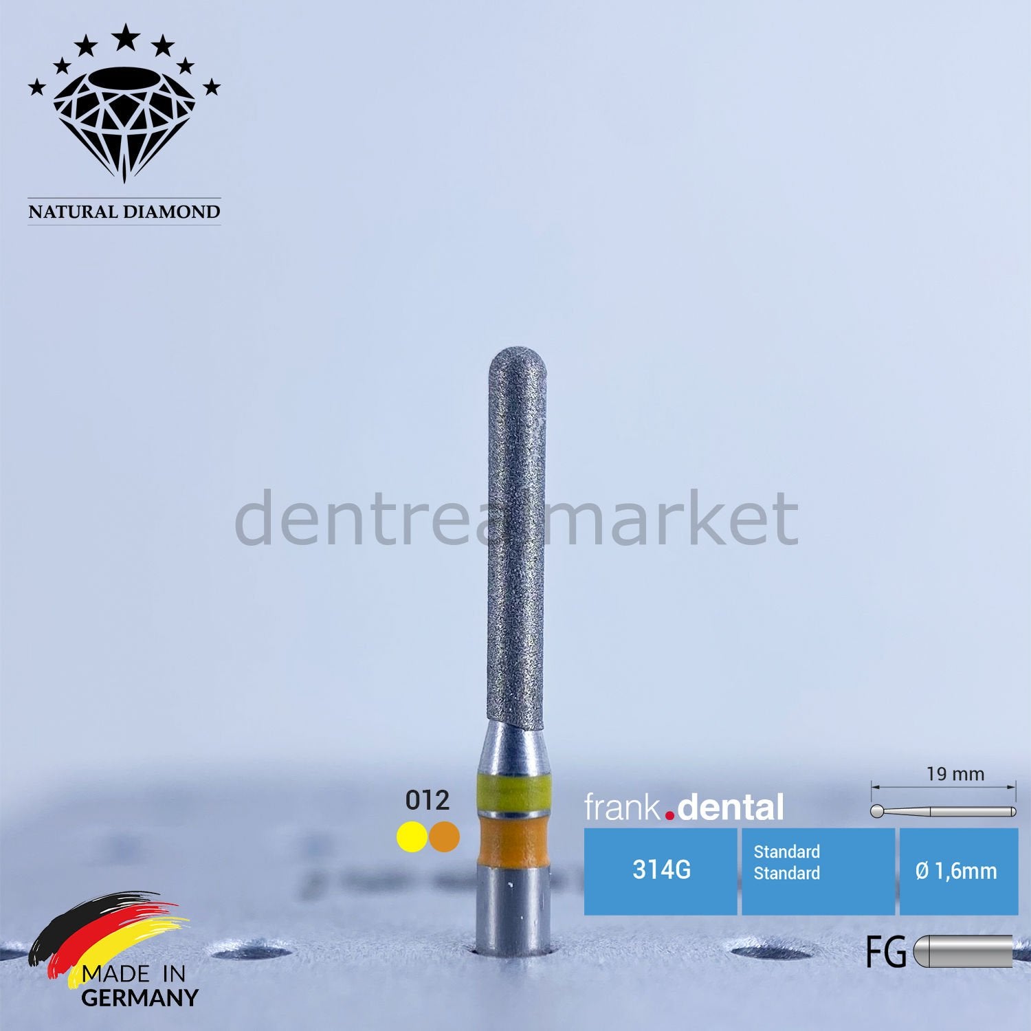 Frank Dental Zirconia Preparation Bur Z881 — Turbine (FG)