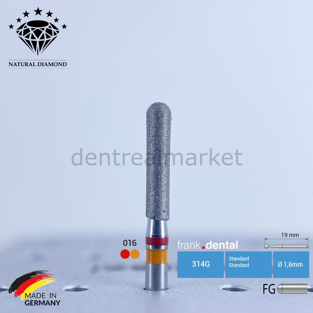 Frank Dental Zirconia Preparation Bur Z881 — Turbine (FG)