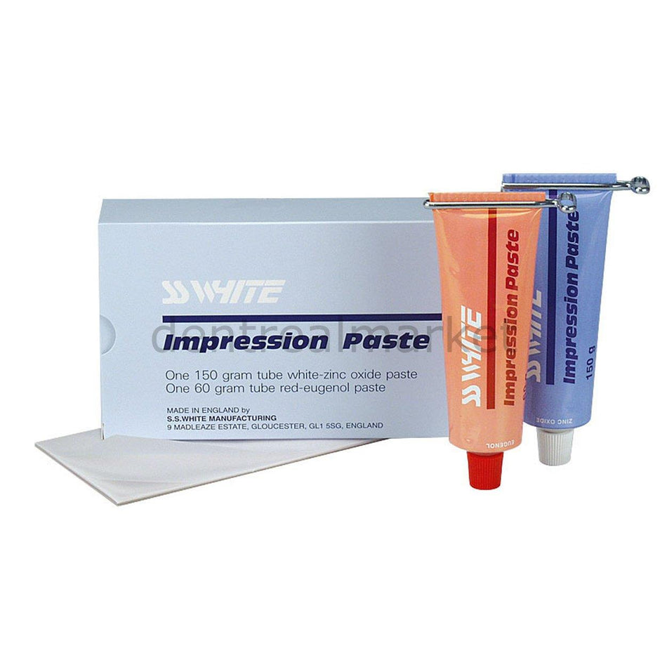 DentrealStore - SSWhite Zinc Oxide-Eugenol Impression Material - SSwhite Impression Paste 3 Pcs