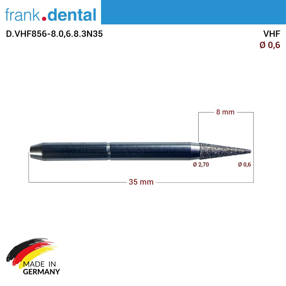 DentrealStore - Dentreal VHF Diamond Cad Cam Drill 0.6 mm