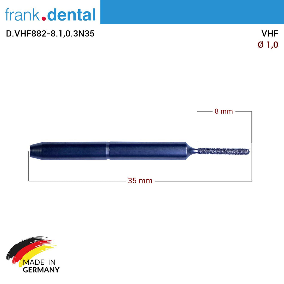 DentrealStore - Dentreal VHF Diamond Cad Cam Drill 1.0 mm